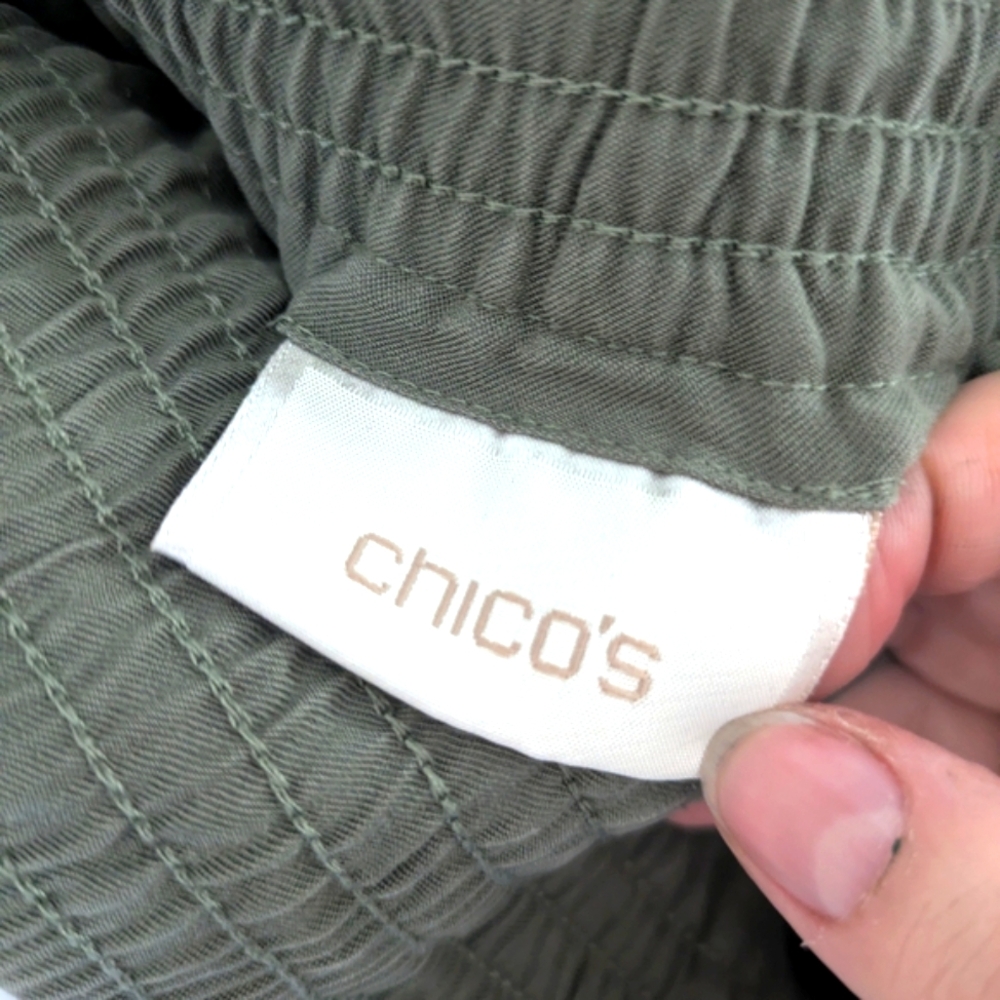 Chico's Women's Sage Green Casual Pants - Size 1 - Picture 3 of 3